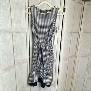 Calvin Klein Checkered Ruffle Dress